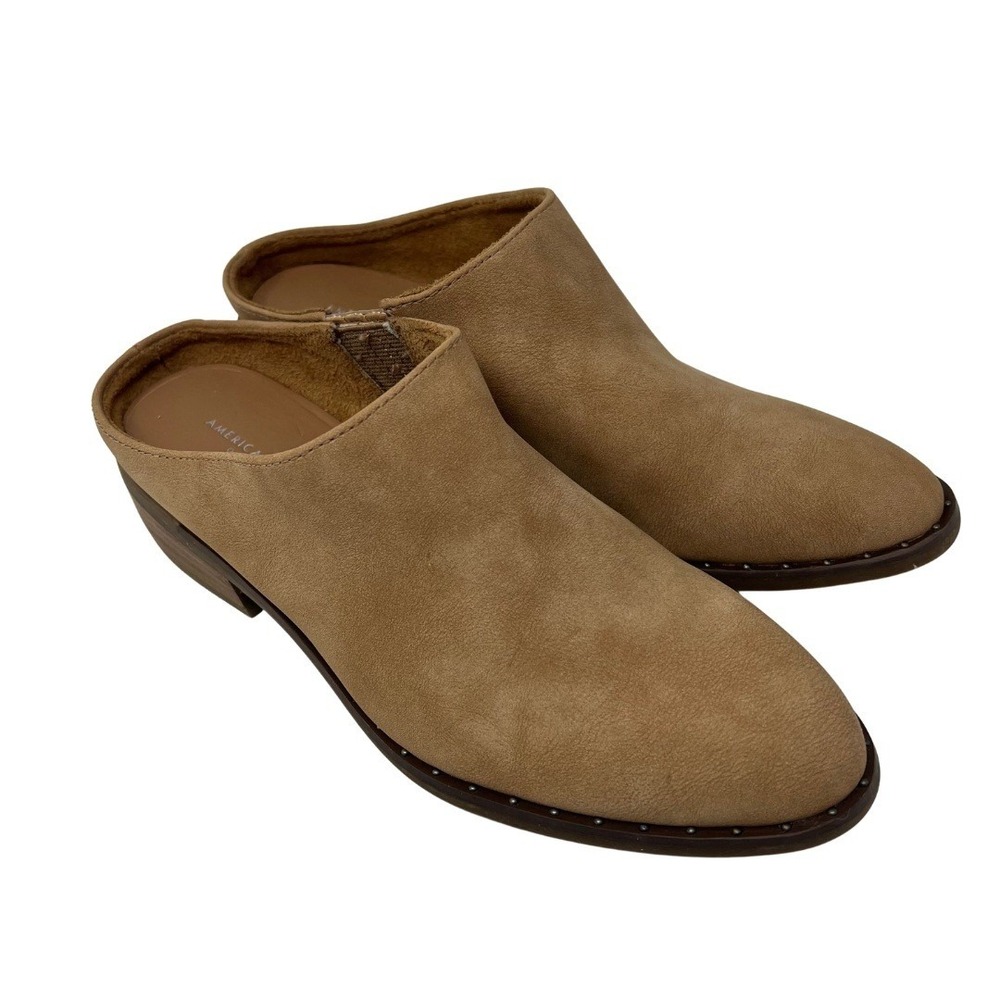American Eagle Mules Womens 6 Brown Slip On‎ Clogs Low Heel Shoes